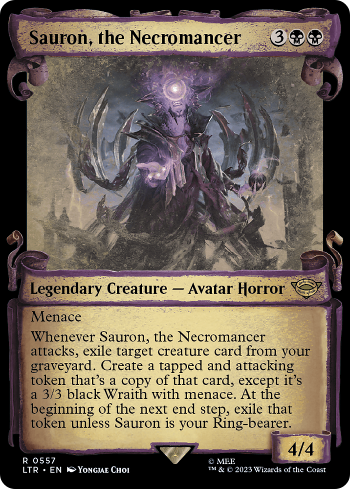 Sauron, the Necromancer [The Lord of the Rings: Tales of Middle-Earth Showcase Scrolls] Magic: The Gathering