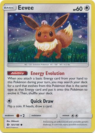 Eevee (101/149) (Cosmos Holo) [Sun & Moon: Base Set] Pokémon