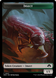 Zombie // Insect (0027) Double-Sided Token [Modern Horizons 3 Tokens] Magic: The Gathering