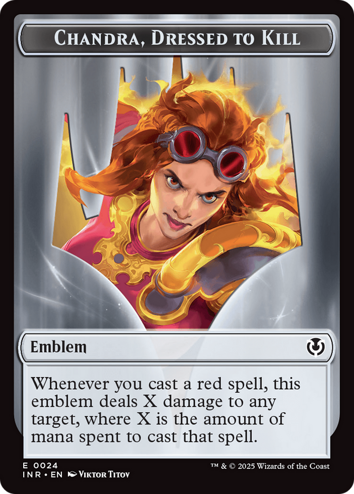Human (0014) // Emblem - Chandra, Dressed to Kill Double-Sided Token [Innistrad Remastered Tokens] Magic: The Gathering