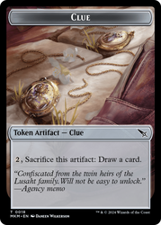 Thopter (0020) // Clue (0018) Double-Sided Token [Murders at Karlov Manor Tokens] Magic: The Gathering