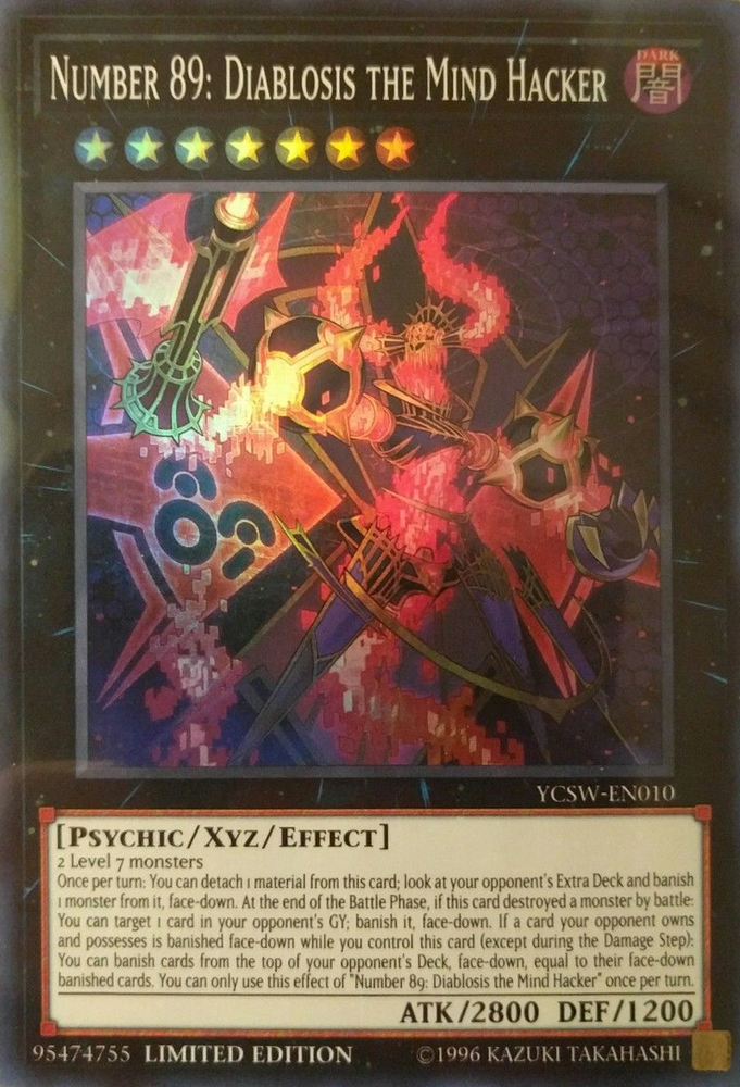 Number 89: Diablosis the Mind Hacker [YCSW-EN010] Super Rare Yu-Gi-Oh!