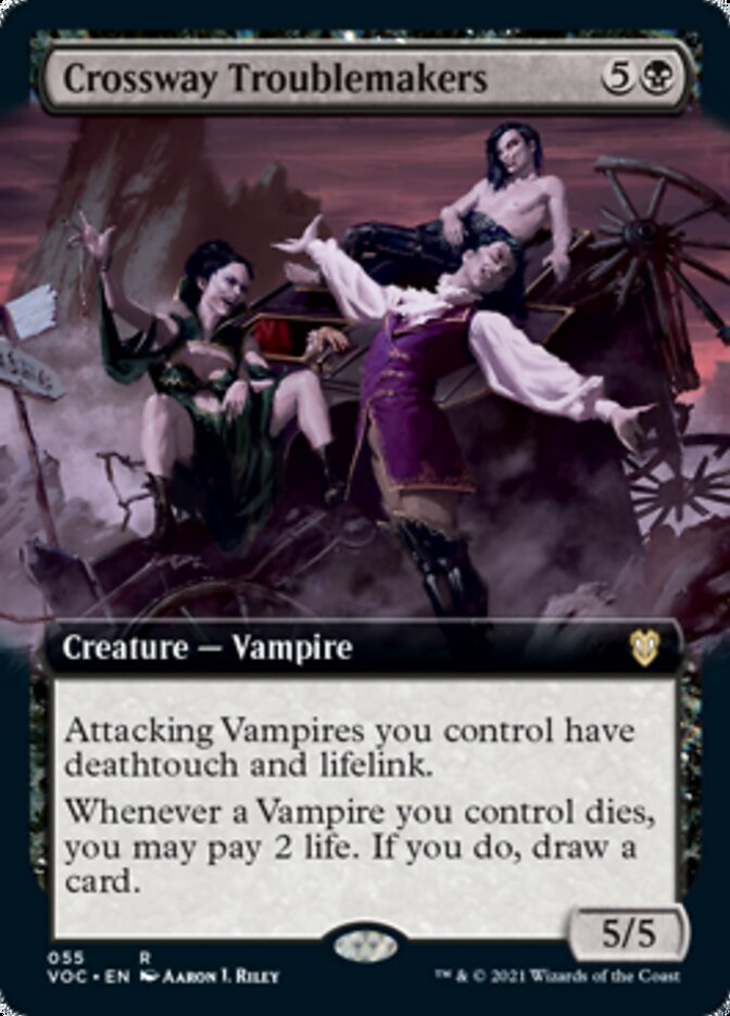 Crossway Troublemakers (Extended Art) [Innistrad: Crimson Vow Commander] Magic: The Gathering