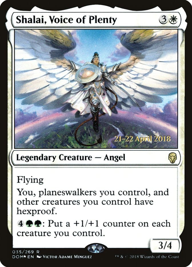 Shalai, Voice of Plenty [Dominaria Prerelease Promos] Magic: The Gathering
