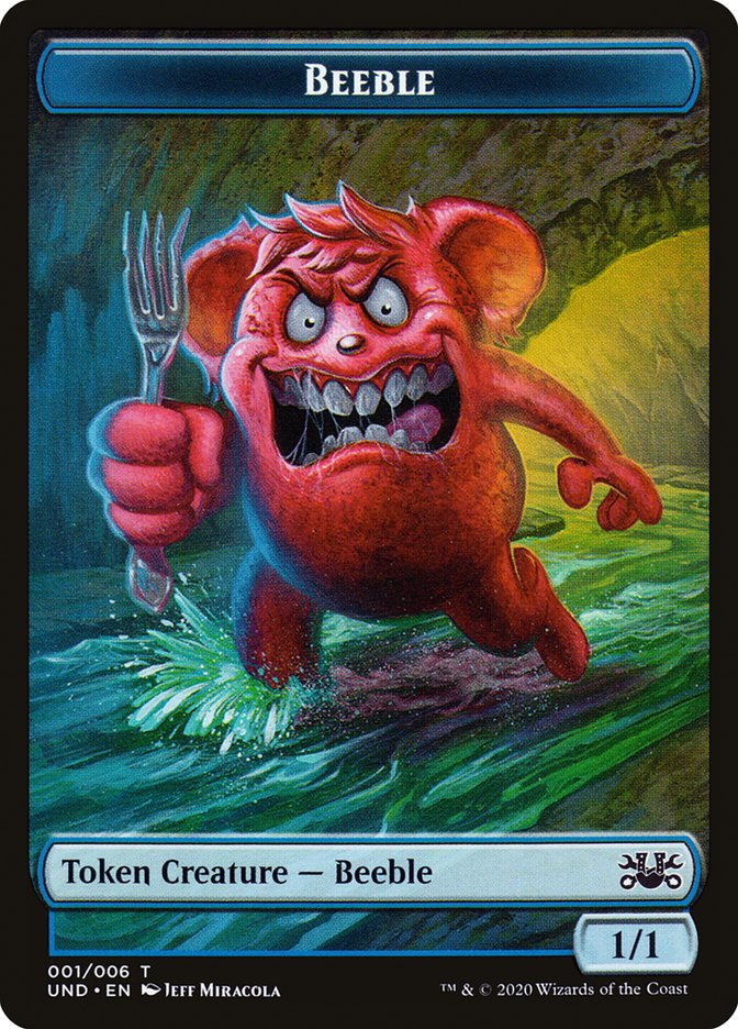 Beeble // Dragon Double-Sided Token [Unsanctioned Tokens] Magic: The Gathering