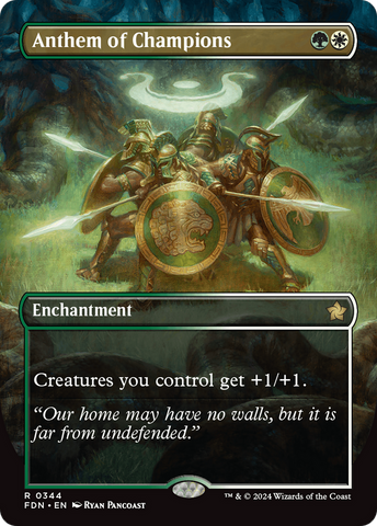 Anthem of Champions (Borderless) [Foundations] Magic: The Gathering