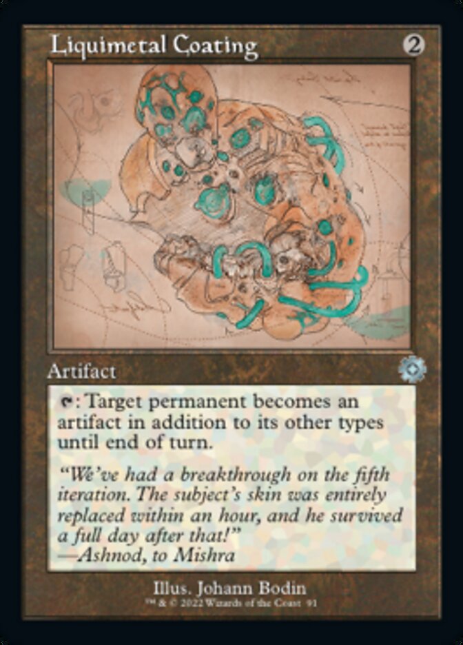 Liquimetal Coating (Retro Schematic) [The Brothers' War Retro Artifacts] Magic: The Gathering