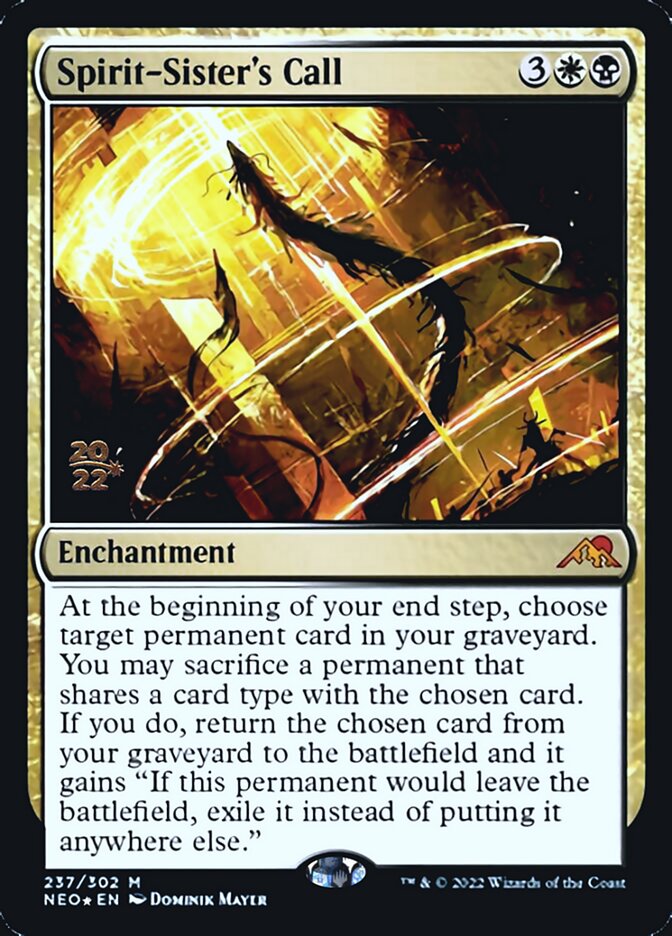Spirit-Sister's Call [Kamigawa: Neon Dynasty Prerelease Promos] Magic: The Gathering