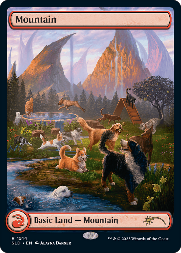 Mountain (1514) [Secret Lair Commander Deck: Raining Cats and Dogs] Magic: The Gathering