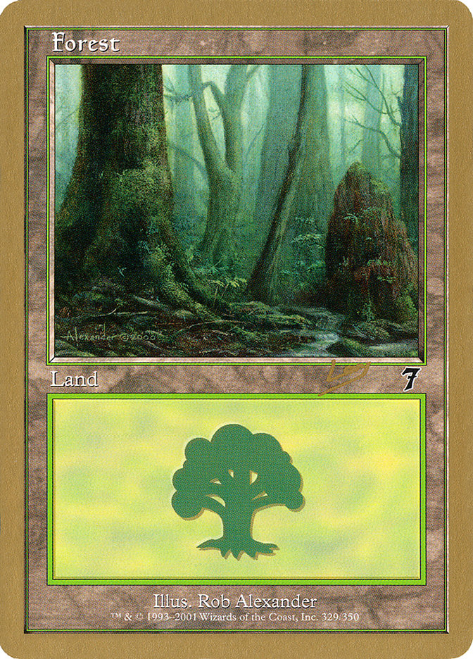 Forest (rl329) (Raphael Levy) [World Championship Decks 2002] Magic: The Gathering