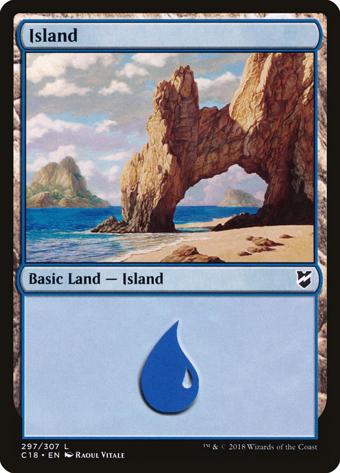 Island (297) [Commander 2018] Magic: The Gathering
