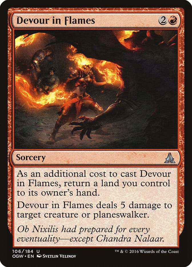 Devour in Flames [Oath of the Gatewatch] Magic: The Gathering