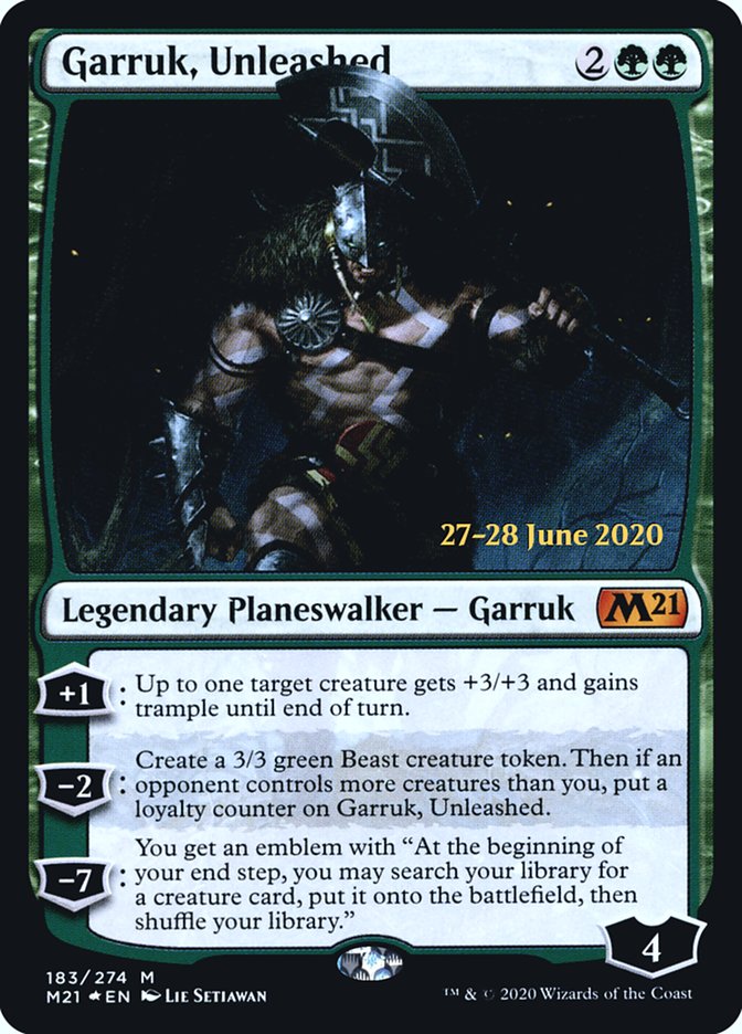 Garruk, Unleashed [Core Set 2021 Prerelease Promos] Magic: The Gathering