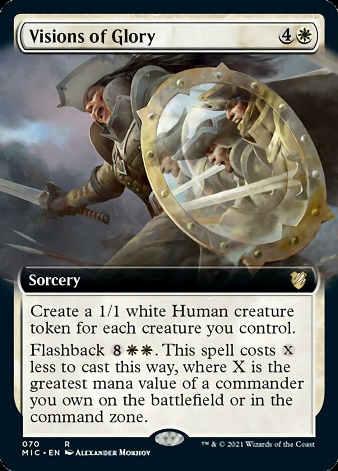 Visions of Glory (Extended Art) [Innistrad: Midnight Hunt Commander] Magic: The Gathering