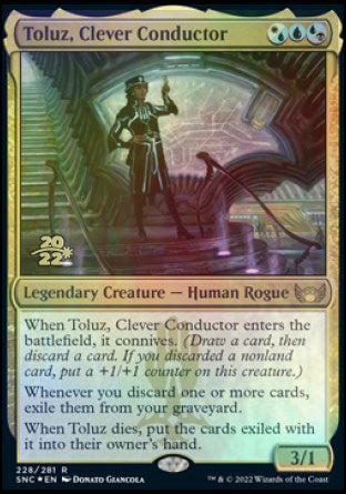 Toluz, Clever Conductor [Streets of New Capenna Prerelease Promos] Magic: The Gathering