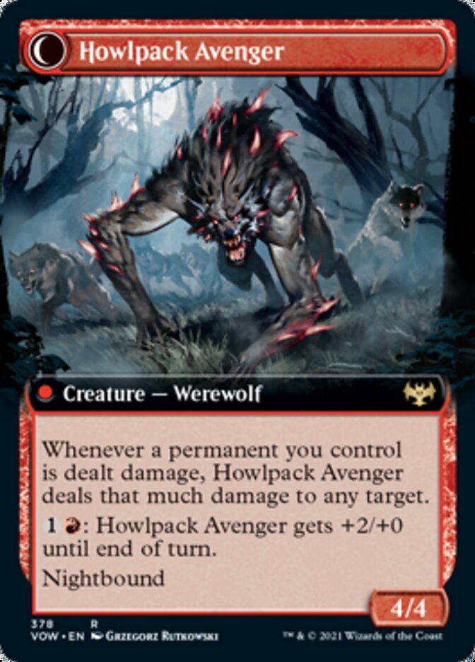 Ill-Tempered Loner // Howlpack Avenger (Extended Art) [Innistrad: Crimson Vow] Magic: The Gathering
