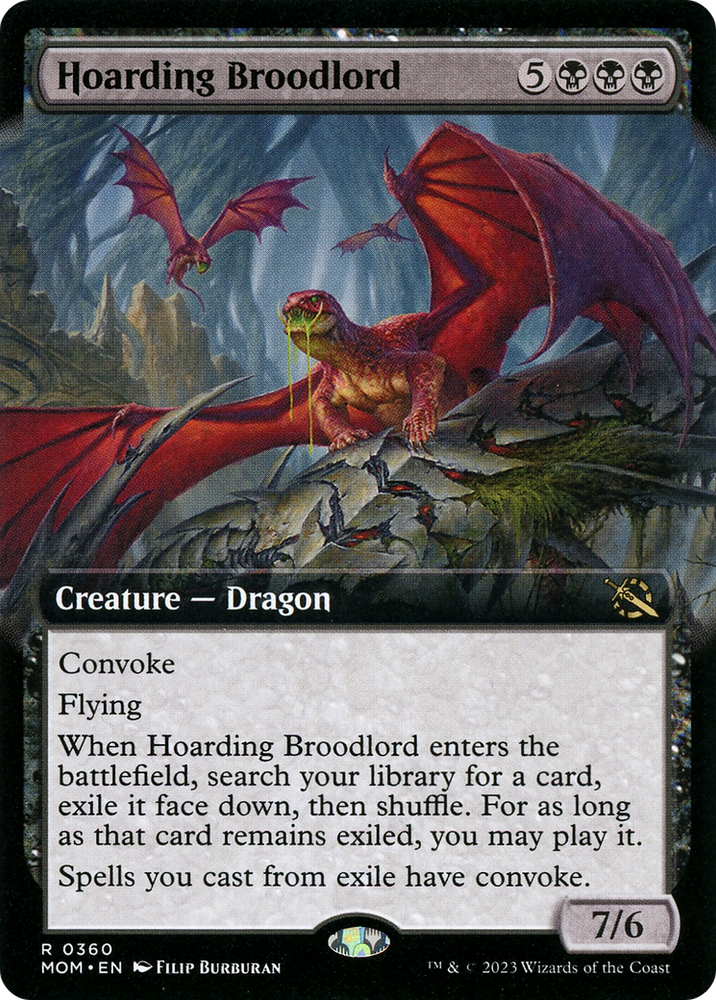 Hoarding Broodlord (Extended Art) [March of the Machine] Magic: The Gathering
