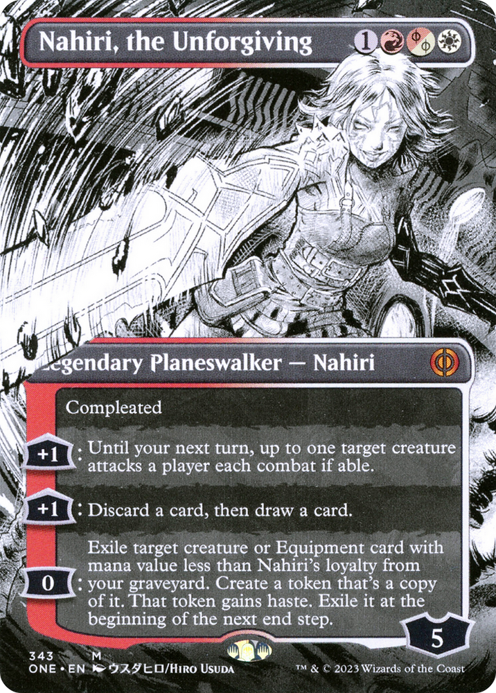 Nahiri, the Unforgiving (Borderless Manga) [Phyrexia: All Will Be One] Magic: The Gathering