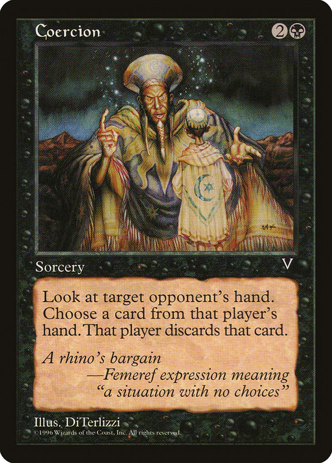 Coercion [Visions] Magic: The Gathering