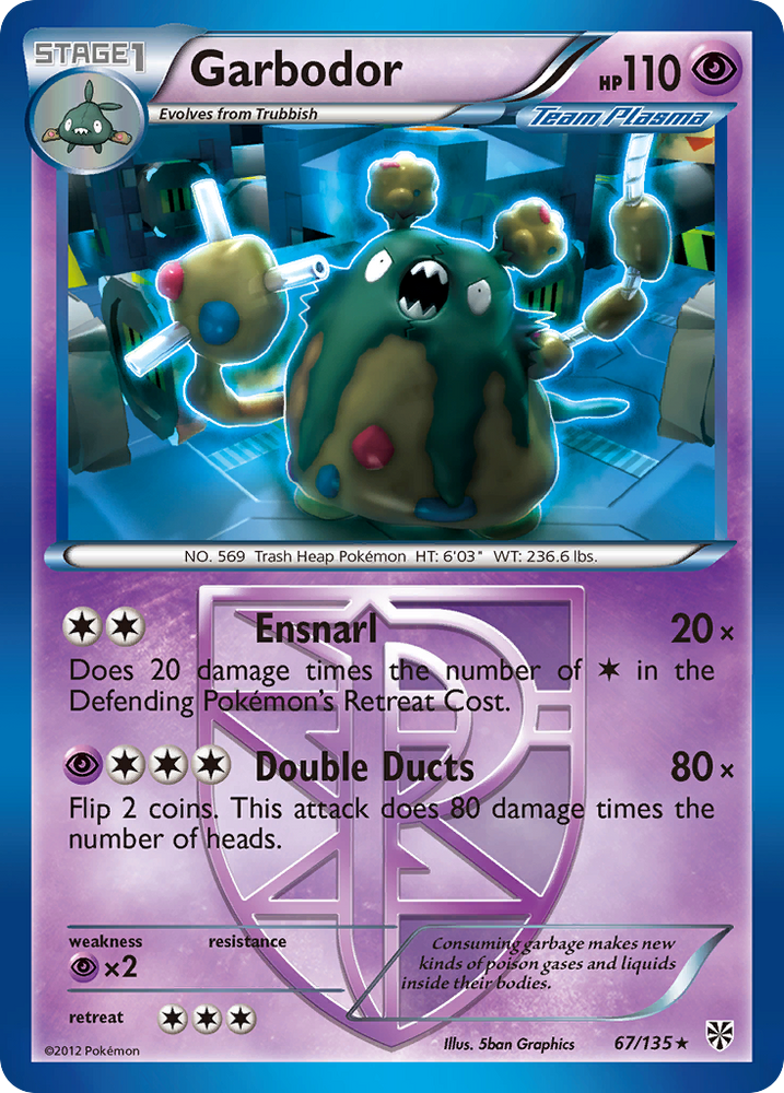 Garbodor (67/135) [Black & White: Plasma Storm] Pokémon