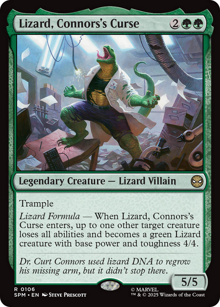 Lizard, Connors's Curse [Marvel's Spider-Man] Magic: The Gathering