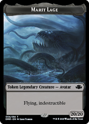 Zombie // Marit Lage Double-Sided Token [Dominaria Remastered Tokens] Magic: The Gathering