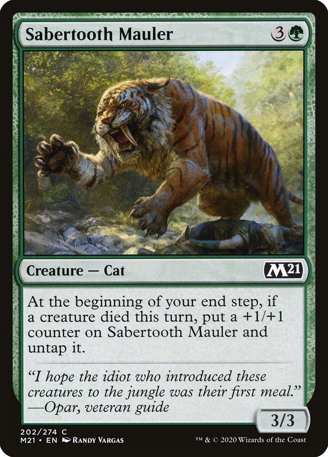 Sabertooth Mauler [Core Set 2021] Magic: The Gathering