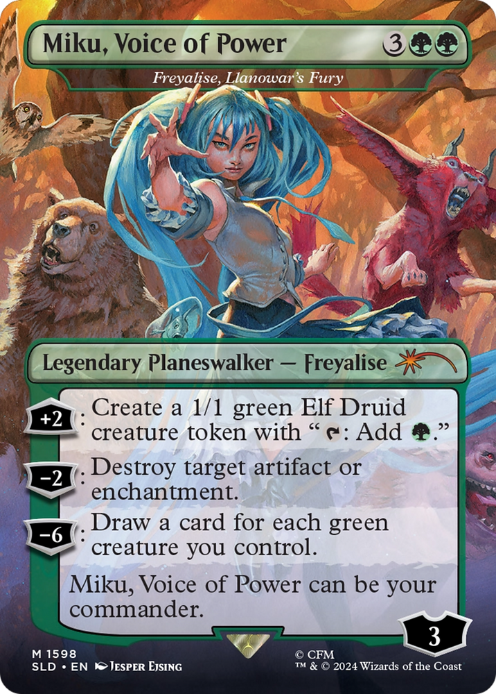 Miku, Voice of Power - Freyalise, Llanowar's Fury [Secret Lair Drop Series] Magic: The Gathering