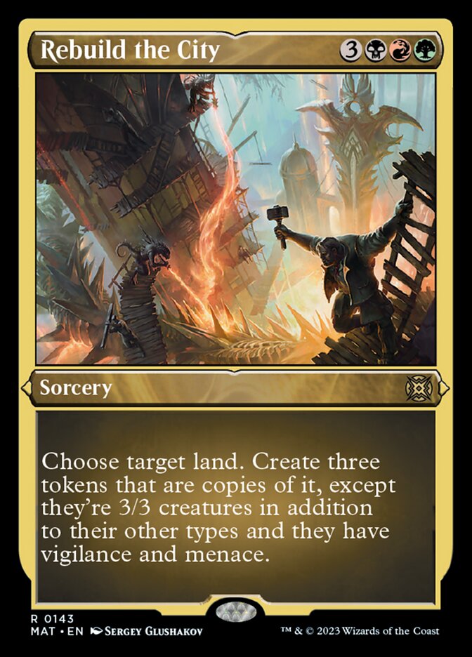 Rebuild the City (Foil Etched) [March of the Machine: The Aftermath] Magic: The Gathering