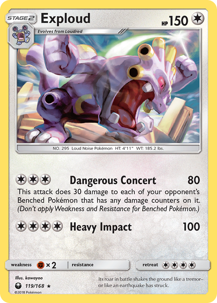 Exploud (119/168) [Sun & Moon: Celestial Storm] Pokémon
