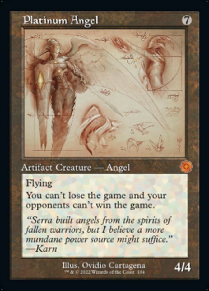 Platinum Angel (Retro Schematic) [The Brothers' War Retro Artifacts] Magic: The Gathering