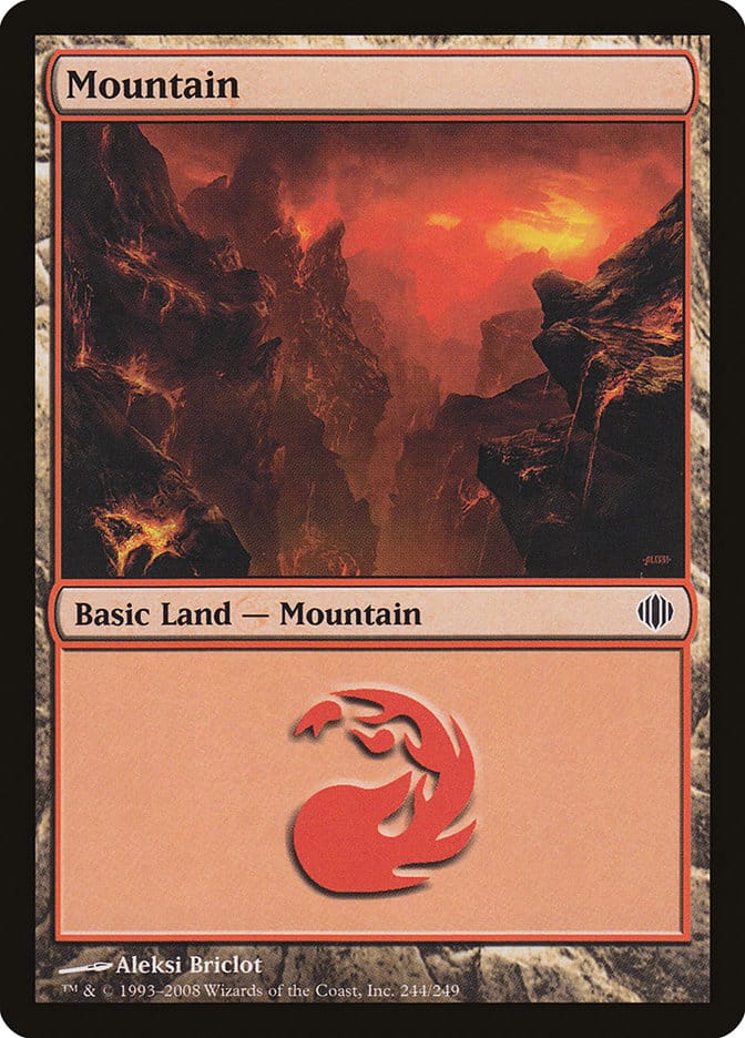 Mountain (244) [Shards of Alara] Magic: The Gathering