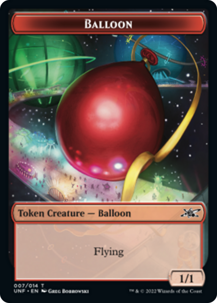 Squirrel // Balloon Double-Sided Token [Unfinity Tokens] Magic: The Gathering