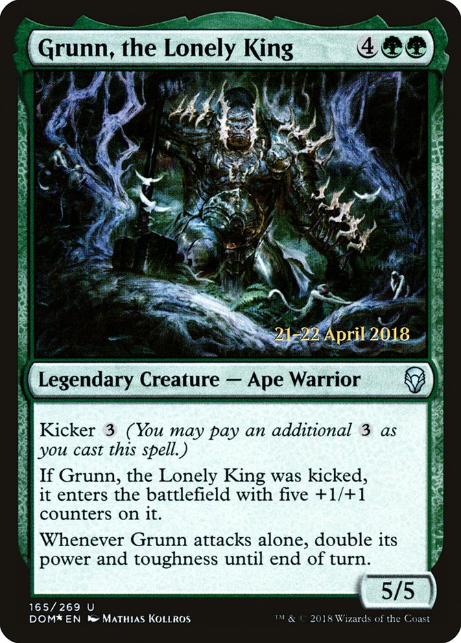 Grunn, the Lonely King [Dominaria Prerelease Promos] Magic: The Gathering