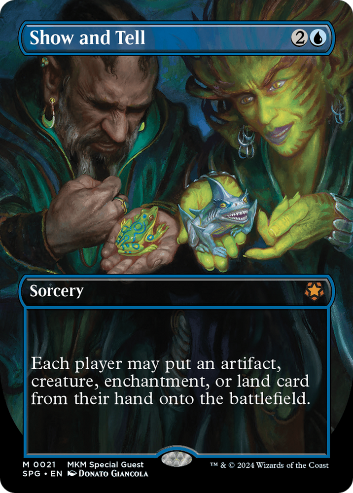 Show and Tell (Borderless) [Murders at Karlov Manor Special Guests] Magic: The Gathering