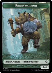 Thopter // Rhino Warrior Double-Sided Token [Murders at Karlov Manor Commander Tokens] Magic: The Gathering