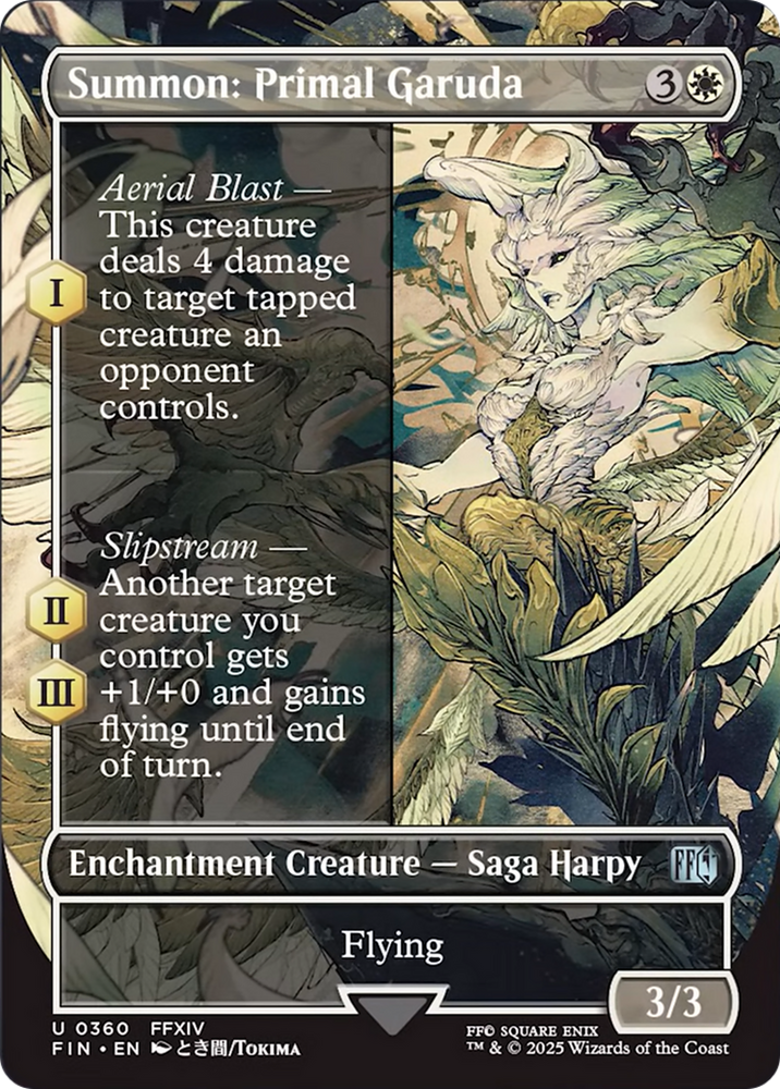 Summon: Primal Garuda (Borderless) [FINAL FANTASY] Magic: The Gathering