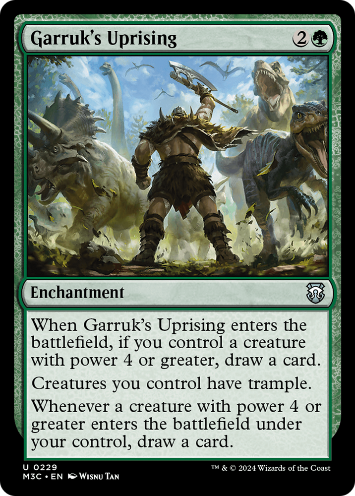 Garruk's Uprising (Ripple Foil) [Modern Horizons 3 Commander] Magic: The Gathering