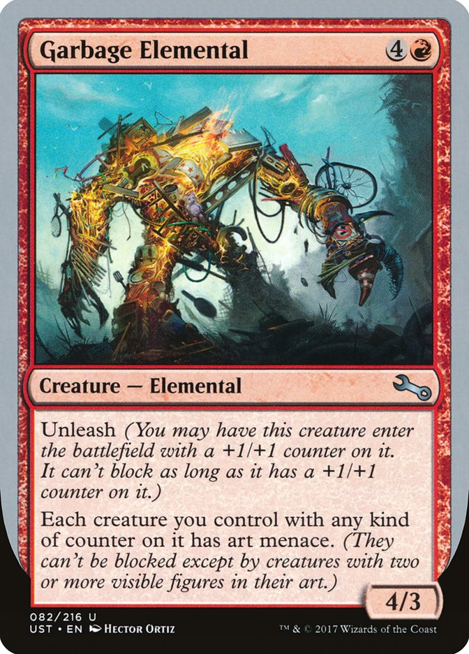 Garbage Elemental (4/3 Creature) [Unstable] Magic: The Gathering