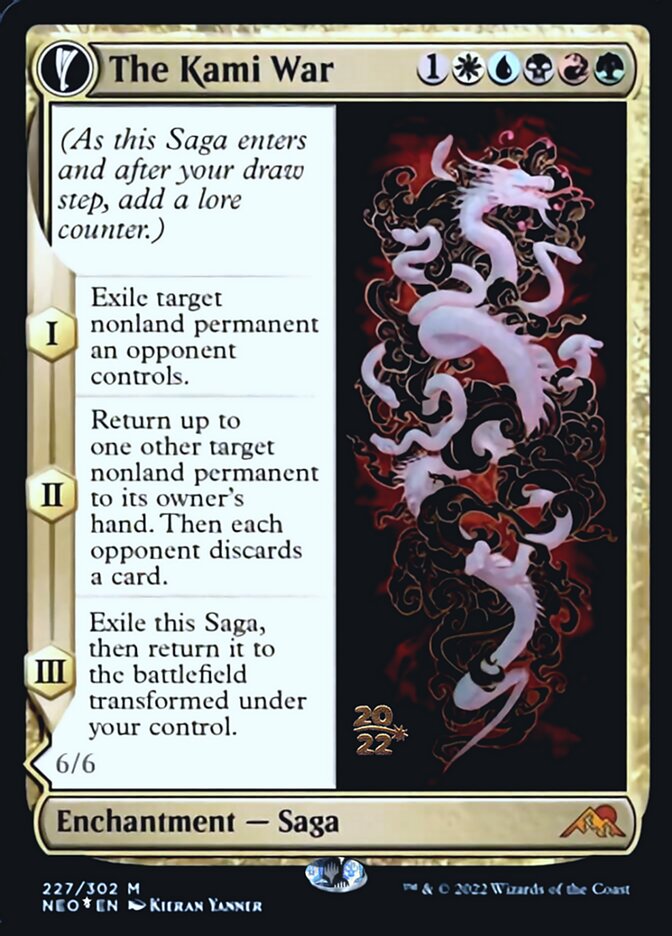 The Kami War // O-Kagachi Made Manifest [Kamigawa: Neon Dynasty Prerelease Promos] Magic: The Gathering