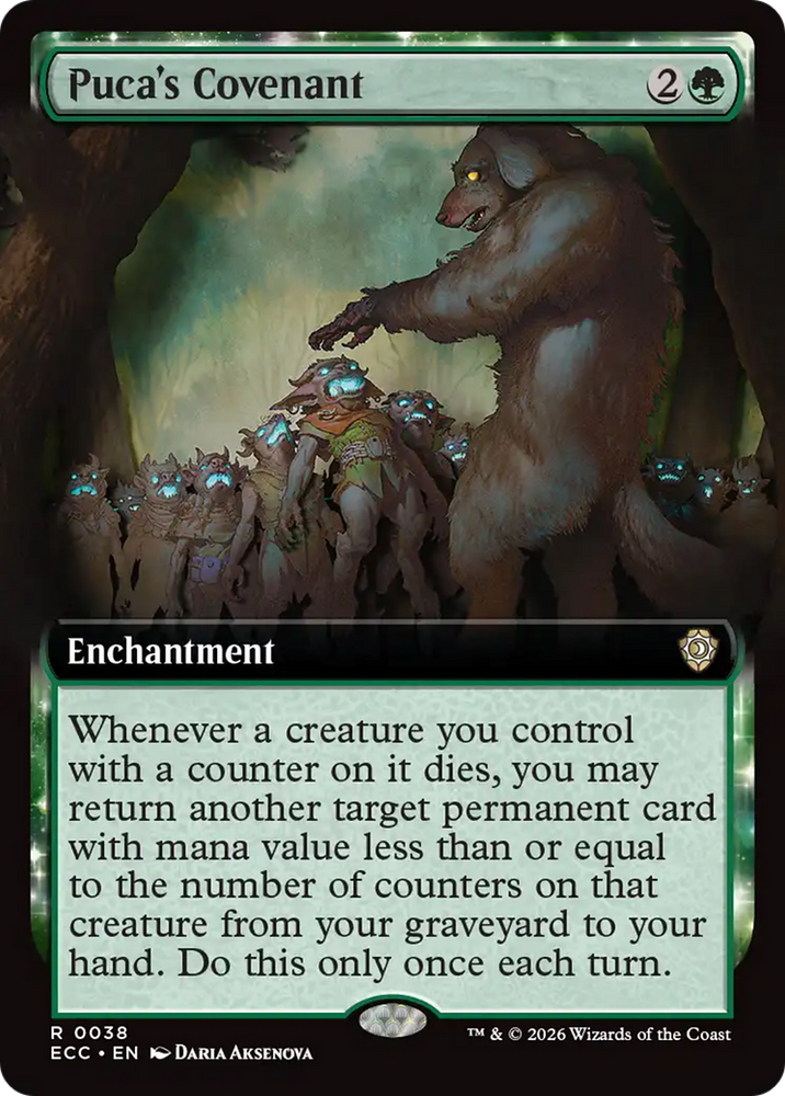 Puca's Covenant (Extended Art) [Lorwyn Eclipsed Commander] Magic: The Gathering