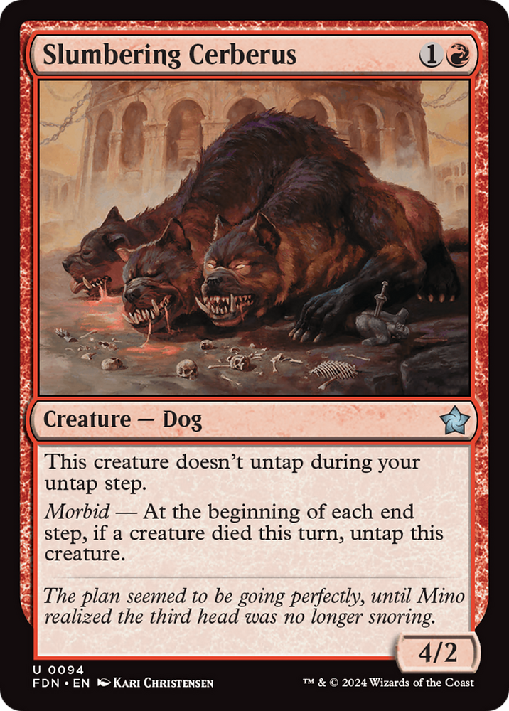 Slumbering Cerberus [Foundations] Magic: The Gathering