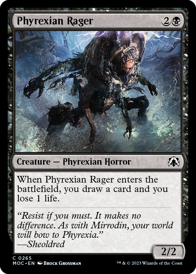 Phyrexian Rager [March of the Machine Commander] Magic: The Gathering