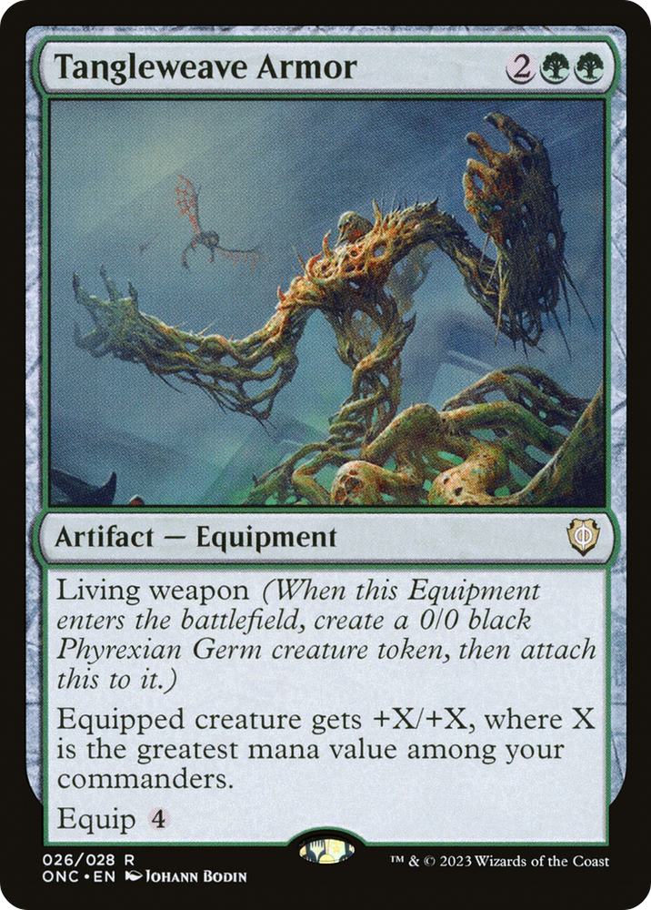 Tangleweave Armor [Phyrexia: All Will Be One Commander] Magic: The Gathering