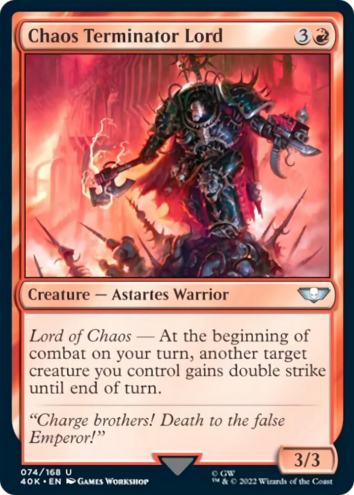 Chaos Terminator Lord (Surge Foil) [Warhammer 40,000] Magic: The Gathering