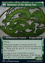 Jugan Defends the Temple // Remnant of the Rising Star (Extended Art) [Kamigawa: Neon Dynasty] Magic: The Gathering