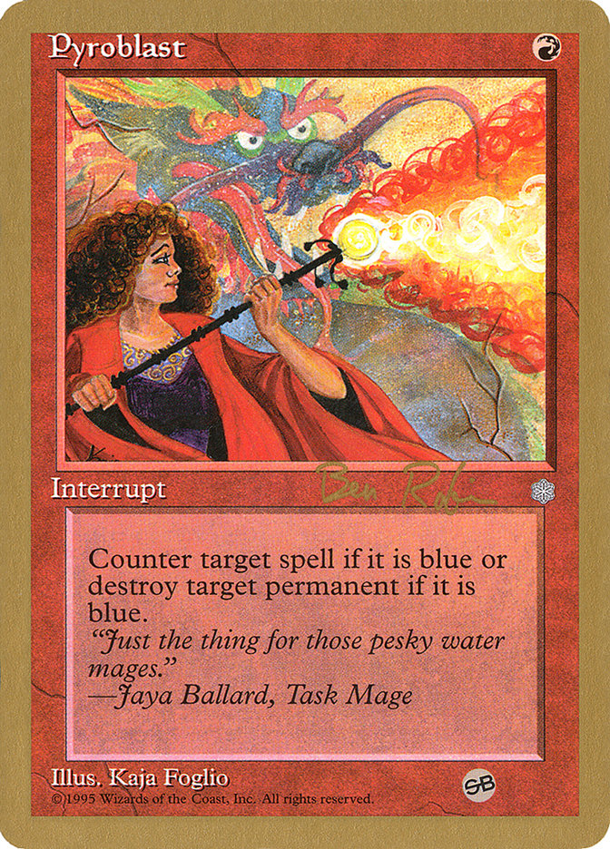 Pyroblast (Ben Rubin) (SB) [World Championship Decks 1998] Magic: The Gathering