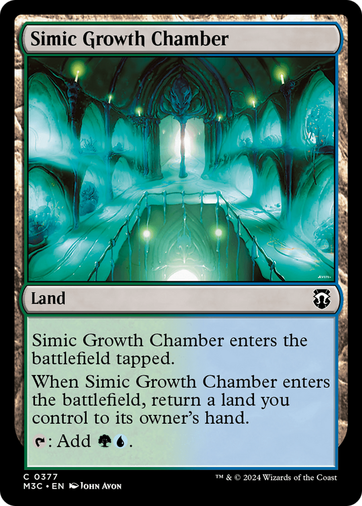 Simic Growth Chamber (Ripple Foil) [Modern Horizons 3 Commander] Magic: The Gathering
