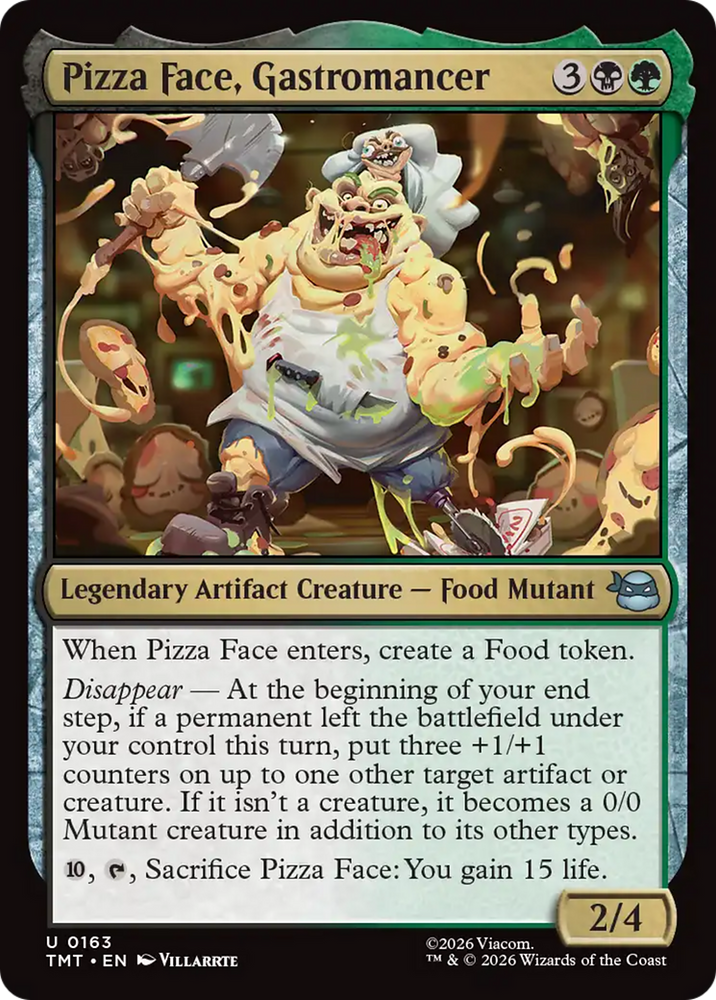 Pizza Face, Gastromancer [Teenage Mutant Ninja Turtles] Magic: The Gathering