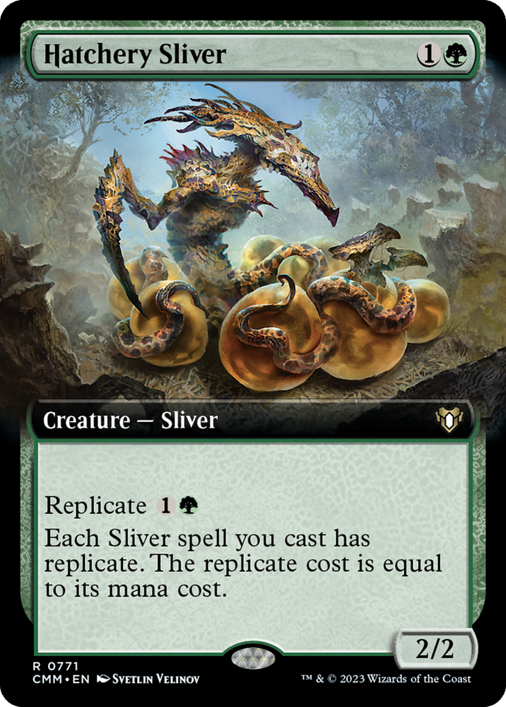 Hatchery Sliver (Extended Art) [Commander Masters] Magic: The Gathering